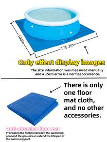Pool Cover/Inflatable Pool Cover - Thickened PE Fabric, Multiple Sizes Available, Sun Protection, Anti-Aging, Dustproof, Waterproof, UV-Resistant With Drawstring Cover, Drawstring Closure, Wind-Resistant And Secure, Keeps Clean And Prevents Leaf Accumulation, Suitable For Ground Inflatable Pools And Home Yard Pool Users - C - View 12
