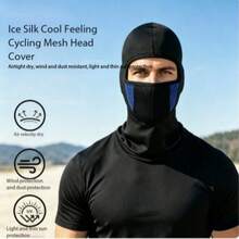 1pc Mesh Breathable Full Face Sun Protection Hat, Suitable For Motorcycle Riding, Bicycle Riding - Multicolor - View 2