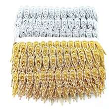2 Yards 38mm Rhinestone Lace Trim With Gold & Silver Water Drop Chain, Bridal Decoration For Wedding Sewing Handmade DIY - Multicolor - View 6
