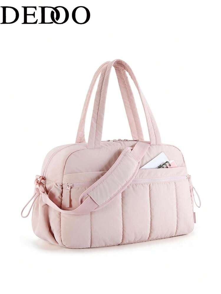 Large Capacity Travel Luggage Bag, Fitness Yoga Training Sports Bag, Multi-Functional Travel Storage Bag, Portable Lightweight Durable - Pink - View 1