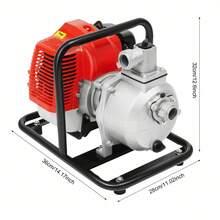 Gasoline Engine Water Pump 2-Stroke Engine Water Pump 43CC Water Transfer Pump  1.25KW/1.7hp - Red and Black - View 2