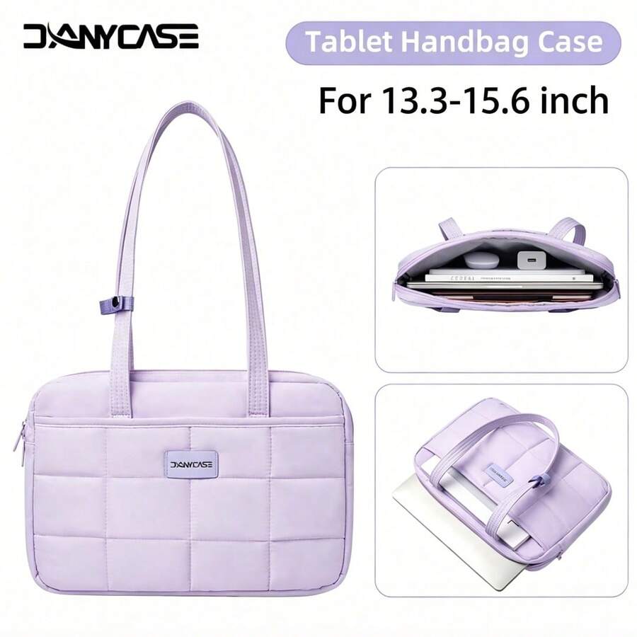 DANYCASE Bolsa para portátil de 13.3-15.6 pulgadas, bolsa de almacenamiento portátil para computadora, funda ligera de unicolor para tableta, unisex, compatible con iPad