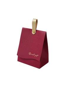 50/30/20/10/5/1pc Burgundy Embossed Gold Foil Gift Box, Vintage Luxury Wedding Style, 3D Embossed English + Gold Handwritten Font, Storage Box, Wedding Candy Box, First Birthday Party Thank You Gift Box, Holiday Exquisite Small Gift Packaging - Multiple Styles - View 11