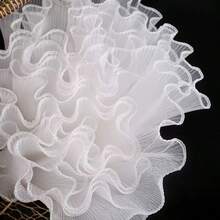 1pc 28cm*4m Beige Pleated Gauze Floral Wrapping Paper, Pearl Wave Mesh, Luxury Pearl Decor, Suitable For Wedding, Dessert Table, Chair Back Decoration, Cake Trim Gauze, Gift Box Wrapping, Party, Photo Backdrop, Table Runner Decor, Wedding Decoration, Wedding, Gift Bag, Wrapping Paper, Gift Box, Ribbon, Gender Reveal Decor, Engagement Party, Christmas Wrapping Paper, Bride - Mixed Colors - View 5