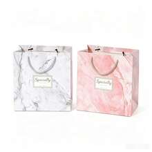 French Luxury Marble Pattern Gift Box Set, Anniversary Valentine's Day Gift Empty Packaging With Tote Bag Combination, Random Rope Color, Suitable For Daily Shopping, Gift Giving, Convenient And Elegant - Multiple Styles - View 9