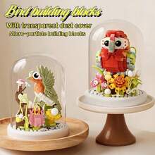 Cute Micro Particle Animal Building Blocks Series With Transparent Acrylic Dust Cover, Children's Building Toy Set, Includes Stickers, DIY Educational Stress Relief Puzzle Toy, Classroom Reward Small Gift, Back To School, Christmas, Birthday, Major Holiday Fashion Gift - Multicolor - View 4