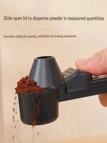 Gelas Ukur & Corong Kopi 2-in-1 dengan Gelas Ukur, Corong Bubuk Kopi Anti Tumpah, Portabel, Sendok Takar Kopi, Memecahkan Masalah Tumpahan dan Pemborosan Bubuk Kopi Saat Memindahkan dan Mengukur - MultiWarna - View 5
