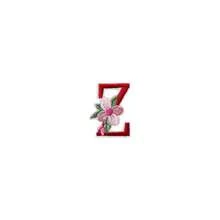 1/26pcs Computer Embroidered Floral Multi-Color English Letter A-Z Badge Patch, Clothing Accessory Decorative Patch With Back Adhesive Embroidery Fabric - Multicolor - View 59