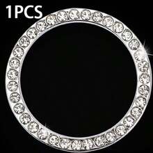 Pegatina de anillo de arranque del motor con cristales brillantes, cubierta/pegatina decorativa de botón, anillo brillante para pomo de encendido de llave, accesorio brillante para el interior del coche - Aro de inicio con una  de diamantes - Ver 12