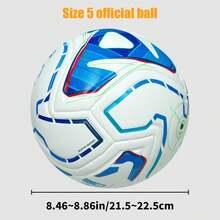 1pc Event-Level No. 5 Football, With Seamless Hot Bonding Technology, High-Quality Wear-Resistant PU, 1.5m High Rebound, Stable Flight Trajectory, Specially Designed For Adult Competition Training, And Suitable For Various Field Requirements. - Blue - View 4