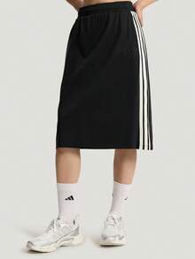 Adidas New Summer FAV SKT Versatile Sporty Casual Women's Knee-Length Skirt - Black and White - View 1