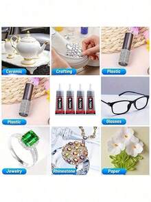 3ml/15ml/50ml/110ml B7000 透明水鑽膠，適用於珠寶製作、寶石鑲嵌、塑料、木材、布料及 DIY 手工項目，手工黏著劑 - B7 - 查看 6