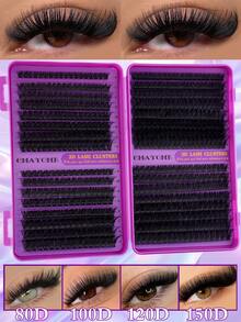 640pcs Eyelash Extension Kit, DIY Segmented Lashes With Tools, Large Capacity Soft False Eyelash Bundle Set, Suitable For Beginners, DIY Home Use, Fluffy And Thick, Easy To Use, Portable And Reusable, Create Natural And Charming Eyes - 彩色 - 查看 2