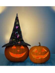 Halloween Black Pointed Witch Hat Classic Wizard Hat Cosplay Party Costume Accessory Gothic Wide Brim Witch Hat For Women And Girls - View 11
