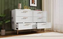 White Sideboard With 6 Drawers - Modern Wall Unit For Bedroom & Living Room In Wood For Dining - 白色 - 查看 10