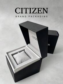 Citizen Brand Watch Packaging Box, Black Square Storage Box, Accessories, Suitable For Watch Organization And Gift Presentation Needs - Black - View 3