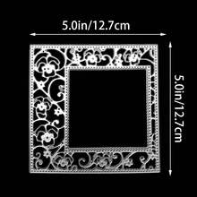 Alat Templat Embossing Die-Cut Logam untuk Bingkai Latar Belakang, Scrapbooking DIY, Pembuatan Kartu, dan Dekorasi Album - perak - View 3