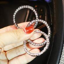 Pegatina de anillo de arranque del motor con cristales brillantes, cubierta/pegatina decorativa de botón, anillo brillante para pomo de encendido de llave, accesorio brillante para el interior del coche - Aro de inicio con una  de diamantes - Ver 7