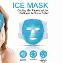 Máscara Térmica Facial em Gel Quente/Fria Alívio e Relaxamento Reutilizável - Primicias Qiu - COR ALEATORIA - Visão 8