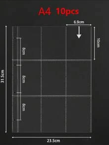 A5/A6 雙格帶封面 6孔收納袋 5入組 透明活頁文件袋 開學必備學習用品 - 透明 - 查看 26