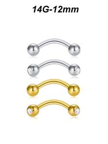 4pcs Small Belly Button Rings 14G 316L Steel Belly Piercing For Women Navel Rings Hypoallergenic Eyebrow Lip Daith Rook Piercing Jewelry 8-18MM - Small Belly Piercing Ring - View 10