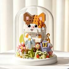Cute Micro Particle Animal Building Blocks Series With Transparent Acrylic Dust Cover, Children's Building Toy Set, Includes Stickers, DIY Educational Stress Relief Puzzle Toy, Classroom Reward Small Gift, Back To School, Christmas, Birthday, Major Holiday Fashion Gift - Multicolor - View 11