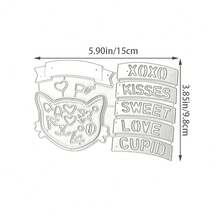 紙雕剪紙模板套組，金屬鏤空框架格紋切割模具，卡片製作紙藝模板，背景浮雕模板，DIY相簿裝飾 - 銀色 - 查看 14