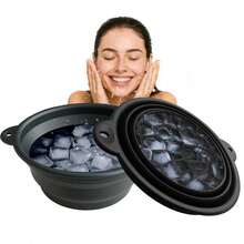 New Silicone Foldable Ice Facial Basin With Built-In Ice Slot, Silicone Ice Bath Bowl For Cold Soak Ice Therapy Face Soaking - Multicolor - View 4