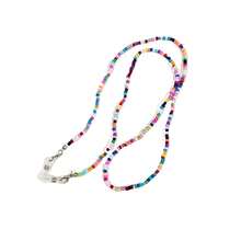 1pc Bohemian Style Handmade Beaded Eyeglass Chain, Acrylic Women's Eyeglass Chain, Fashion Anti-Loss Eyeglass Chain, Flat Lens, Reading Glasses Lanyard - Multicolor - View 3