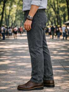 World JSM Silver Men Jeans - Dark Grey - View 3