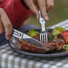 ROXON C1 cuchillo y cuchara desmontables para camping, aptos para acampar y hacer excursiones al aire libre - Pago - Ver 6