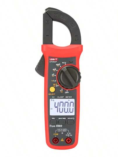 Amperímetro de Tenaza Digital-UT202+ con True y Medición de Temperatura