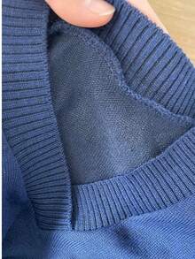 Boys' Junior Sweater, V-Neck Knit Sweater – Basic And Comfortable, Autumn/Winter 2026. - 藏蓝色 - 查看 4
