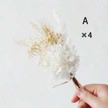 1/2/4/6/12pcs Boho Mini Artificial Flower Bouquet, Men Boutonniere For Groom Groomsmen, Desktop Cake Decor & Bridal Party Gift - Multi-color 1 - View 11