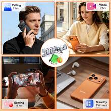 Blackview WAVE 7C 解鎖智慧型手機，Android 16，5000mAh 電池，13MP+32MP 側邊快捷鍵，八核心 (4+8 擴展) GB+64GB/128GB/1TB SD 儲存，6.56" HD+ 螢幕，雙 SIM 4G，不含充電器 - 黑色 - 查看 8