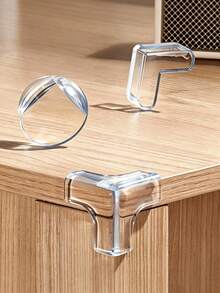 10/6/4/1pc Transparent Table Corner Protectors - Pet- Anti-Collision, Non-Slip Furniture Edge Guards For Tables, Chairs, Beds - Prevent Bumps - Multicolor - View 6