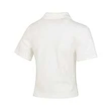 Nike New Women's Sportswear Knitted Collar Short Polo Shirt - White - View 6