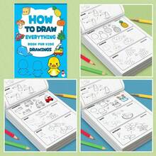 Libro de Dibujo Paso a Paso | Guía para Entusiastas del Dibujo para Dibujar Cualquier Cosa, Guía de Dibujo, Regalo de Cumpleaños, Navidad, Pascua, Aprendizaje Creativo, Papel Duradero, Guía Paso a Paso - Libro de colorear - Ver 9