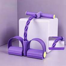 Banda Elástica con Pedales para Ejercicio en Casa, Banda de Resistencia de 4 Tubos de Látex, Entrenador para Brazos, Abdomen, Piernas y Glúteos, Equipo para Yoga, Pilates y Fitness, Asas de Espuma Antideslizantes, Ligera, Portátil, Fácil de Transportar, Ideal para Entrenamiento Diario en Hogar, Oficina o Viaje - Multicolor - Ver 15