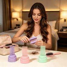 2/3 buah Sisir Pijat Rambut Mini Warna-warni, Sikat Pembersih Rambut, Sisir Pembersih Serbaguna, Sisir Pengeriting Rambut Rumahan, Kepala Sikat Pembersih Multifungsi untuk Membersihkan Cakar Hewan Peliharaan - MultiWarna - View 6
