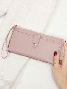 FOREVER MIYIN Card Holder Long Wristlet Wallet For Women, Multiple Colors Portable Mini Purse Bag, Coin Zipper Handheld Handbag Daily Travel Storage - Multicolor - View 3