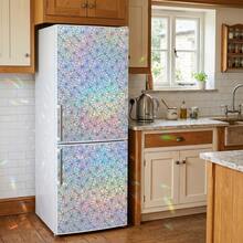Static Cling Geometric Floral Window Film 28*100cm/43x100cm Minimal Line Pattern Rainbow Prism Privacy Glass Sticker Waterproof Decor For Bathroom Kitchen Cabinet - 1PC - View 3