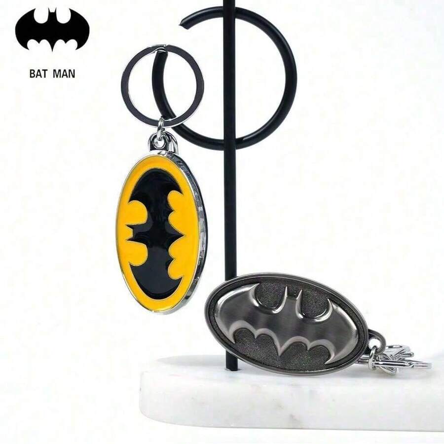 Monogram Warner Bros 1個 DC 正版授權蝙蝠俠角色可愛軟 PVC 鋅合金金屬 3D 立體公仔鑰匙圈吊飾,適用於背包、車鑰匙,節日禮物 - A - 查看 1