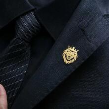 1 Lion Men's Brooch Casual Party Costume Accessory Groom's Wedding Suit Accessory Birthday Gift - Multicolor - View 1