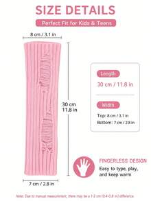 1 Pair Hollow Out Distressed Knit Fingerless Gloves, Mid-Length Arm Warmers, Warm Fashion Knitted Arm Sleeves For Girl, Suitable For Cold Winter - 1Pair - View 3