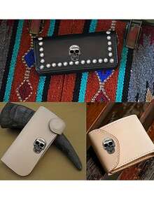 2Pcs- Skull Decor Buttons, Punk Metal Rivet Screws, Vintage Metal DIY Decorations, Suitable For Bags, Hats, Shoes, Jackets, Belts, Jeans, Screw Buttons, Sturdy And Difficult To Fall Off - Multiple Styles - View 5