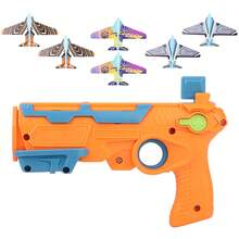 Juguete Lanzador de Aviones para Niños con 6 Aviones Pequeños, Juguete Interactivo para Padres e Hijos al Aire Libre, Regalo de Cumpleaños para Niños y Niñas, Coche de Juguete Coleccionable - D - Ver 1