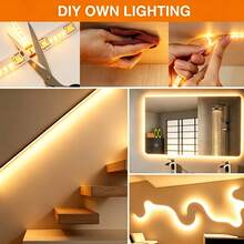 3.28-98.4FT Warm White LED Strip Lights, USB Powered, Cuttable Flexible Light Strip, Easy To Install For Bedroom, Kitchen, TV Backlight, Cabinet And Home Deco - Warm Color - View 9
