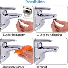 20-Pack Kitchen Sink Faucet Aerators, 24mm Female Threaded Nozzle Inserts With Wrench, Bubbler And Water Filter Adaptor, Replacement Parts For Taps, No Electricity Required, Universal Bathroom And Kitchen Accessories - A - View 8