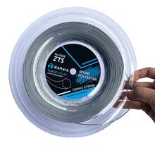 ZARSIA 17G/1.25mm Cuerda de Raqueta de Tenis Redonda de Poliéster Línea Dura Carrete Grande Cuerda de Entrenamiento de Tenis 200m - Gris - Ver 3